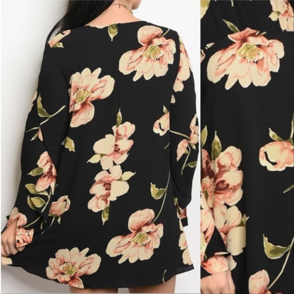 DRESS PLUS SIZE FLORAL DRESS - Picture 2 of 3